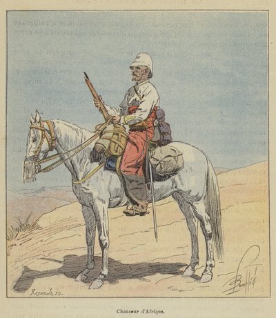 Cazador de África de after Louis Charles Bombled