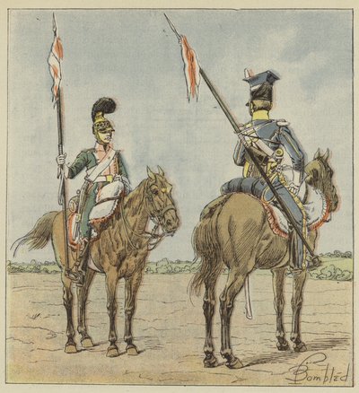 Chevau-legers, Lanceros franceses, Polacos de after Louis Charles Bombled