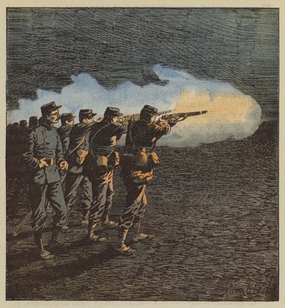Ataque del capitán Chabrillat en Santilly de after Louis Charles Bombled