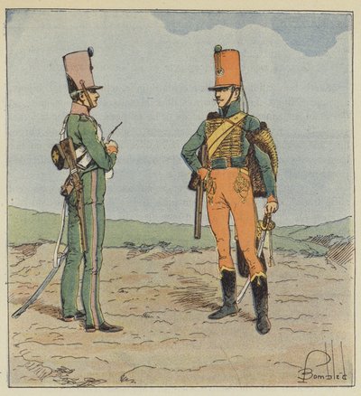 Explorador y cazador a caballo, Guardia Joven 1813-1815 de after Louis Charles Bombled