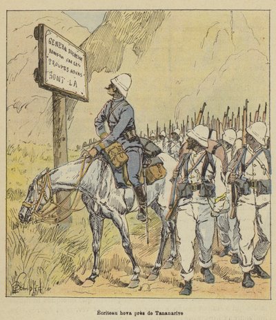 Cartel hova cerca de Tananarive de after Louis Charles Bombled