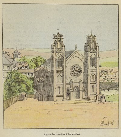 Iglesia de los Jesuitas en Tananarive de after Louis Charles Bombled