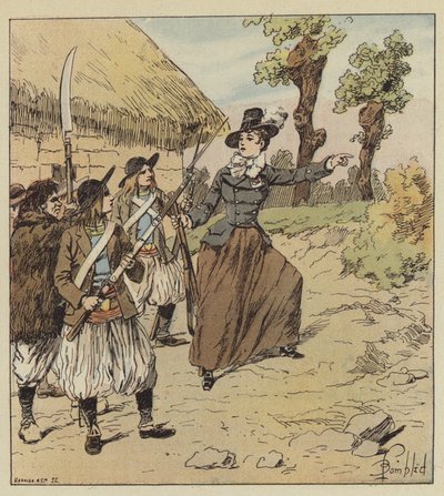 Ella había tomado una parte muy activa en las guerras de la Vendée de after Louis Charles Bombled