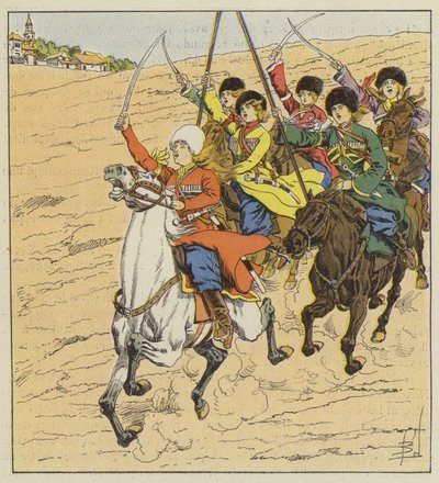 Mujeres cosacas voluntarias de after Louis Charles Bombled