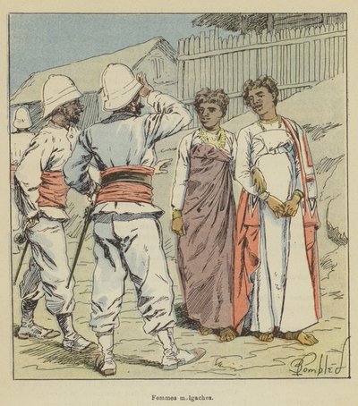 Mujeres malgaches de after Louis Charles Bombled