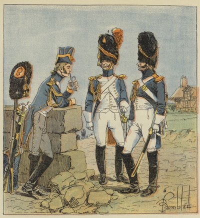 Guardia imperial, Granaderos, Uniforme pequeño, Uniforme grande, Uniforme de campaña de after Louis Charles Bombled