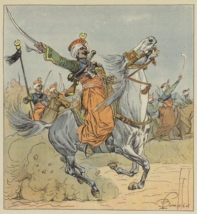 Guardia imperial, Mameluco, Escuadrón adjunto al regimiento de cazadores a caballo de after Louis Charles Bombled