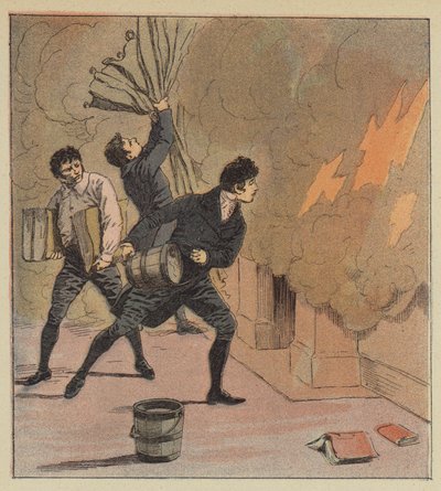 Incendio en Longwood de after Louis Charles Bombled