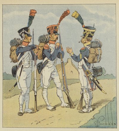 Infantería de línea, Fusilero, Granadero, Voltigeur de after Louis Charles Bombled