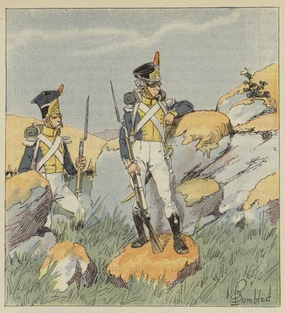 Infantería polaca, Regimiento de la Vístula, Fusilero y granadero de after Louis Charles Bombled
