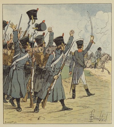 Los trataba duramente, ¡y aún así gritaban Viva el Emperador! de after Louis Charles Bombled