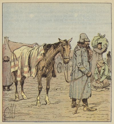 Judío mercante acompañando a los ejércitos alemanes, según la naturaleza de after Louis Charles Bombled