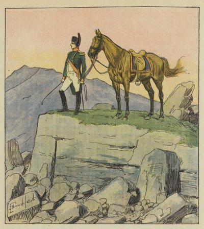 El Emperador en medio de las ruinas de after Louis Charles Bombled