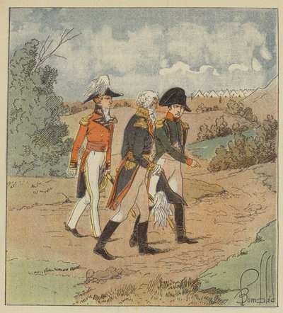 El Emperador conversa con el almirante inglés en presencia del gobernador de after Louis Charles Bombled
