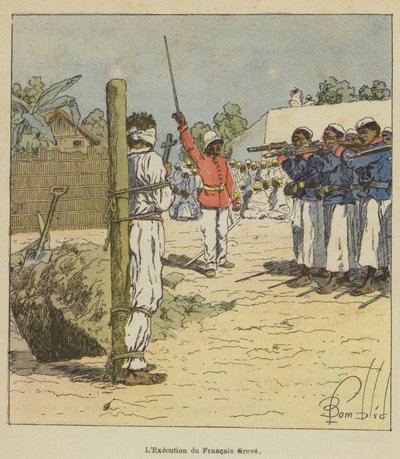 La ejecución del francés Greve de after Louis Charles Bombled