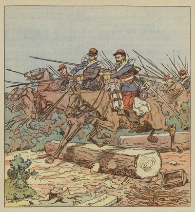 La carga de Montbarrois de after Louis Charles Bombled