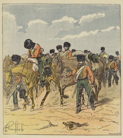 El ejército atravesó este espacio con dificultad de after Louis Charles Bombled