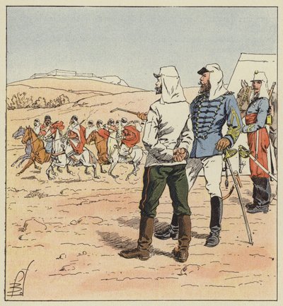 El capitán Kouropatkine en Argelia de after Louis Charles Bombled