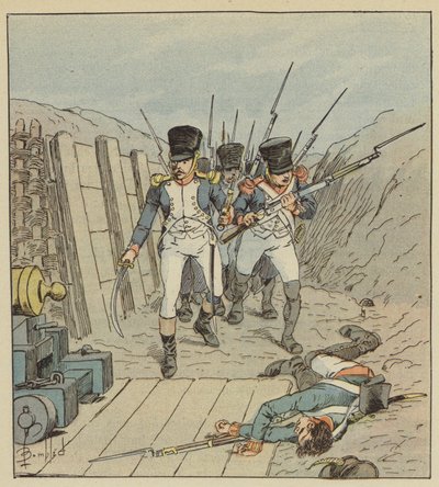 El capitán de Chambure, el jefe de esta célebre compañía, etc. de after Louis Charles Bombled