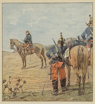 El general Barry la víspera de Coulmiers de after Louis Charles Bombled