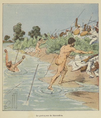 La emboscada de Marosakoa de after Louis Charles Bombled