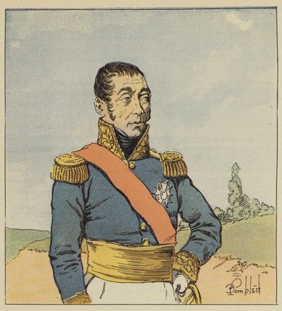 El mariscal Grouchy de after Louis Charles Bombled