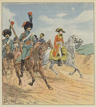 El primer cónsul y los cazadores de la guardia consular, guardias de after Louis Charles Bombled