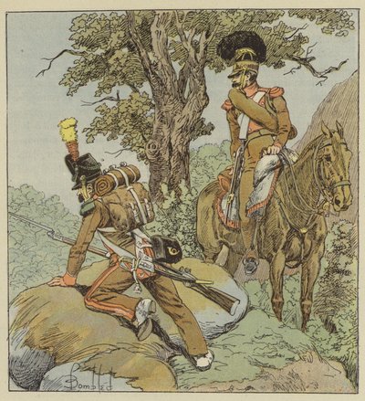 Legión portuguesa, Infantería, Cazadores, Caballería, Cazadores a caballo de after Louis Charles Bombled