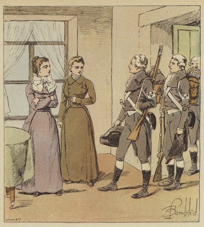 Las jóvenes de Verdún y los soldados del ejército de Condé de after Louis Charles Bombled