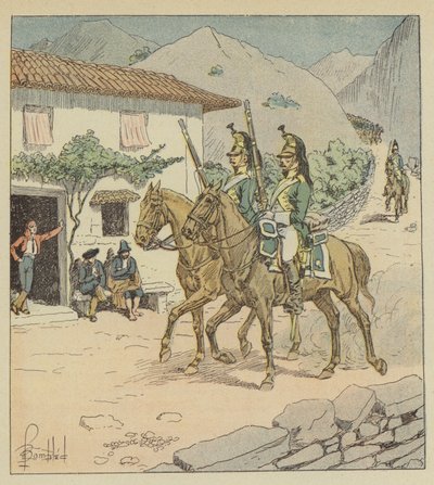 Mis tropas ya estaban en el seno de España de after Louis Charles Bombled