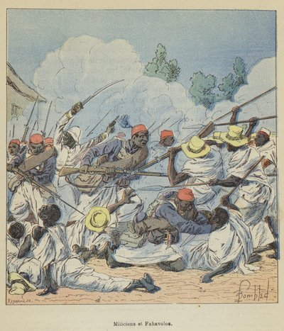 Milicianos y Fahavolos de after Louis Charles Bombled