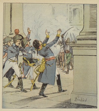 Muerte de Duphot de after Louis Charles Bombled