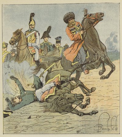 Muerte de Moreau en Dresde, 1813, 26 de agosto de after Louis Charles Bombled