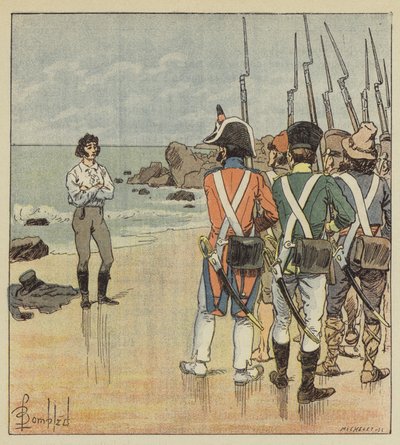 Muerte de Murat de after Louis Charles Bombled