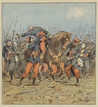 Muerte del coronel de Fonlongue de after Louis Charles Bombled