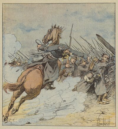 Muerte del coronel de Kontski de after Louis Charles Bombled