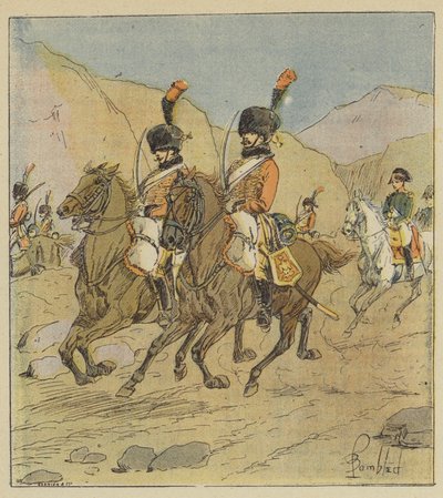 Napoleón abandona inesperadamente España de after Louis Charles Bombled