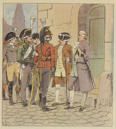 Éramos miles de todas las armas, de todos los uniformes, de todos los rangos de after Louis Charles Bombled