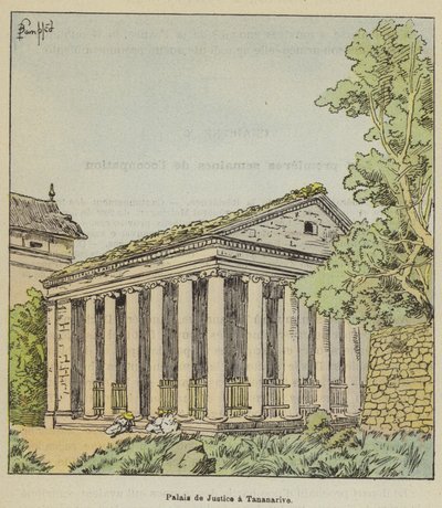 Palacio de Justicia en Tananarive de after Louis Charles Bombled