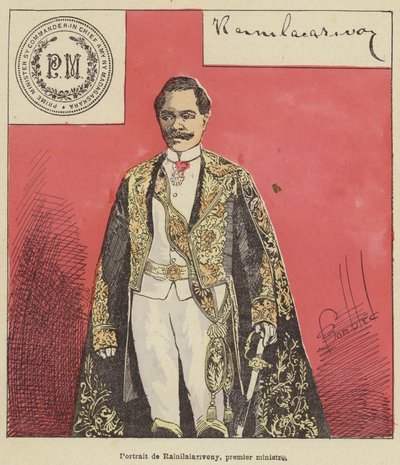 Retrato de Rainilaiarivony, primer ministro de after Louis Charles Bombled