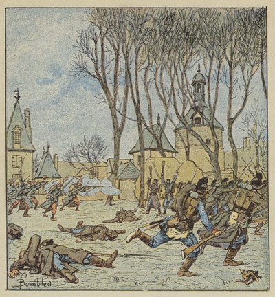 Toma del castillo de Villepion por los franceses de after Louis Charles Bombled