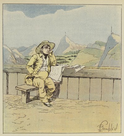 Ensueños del Emperador al leer los periódicos ingleses de after Louis Charles Bombled