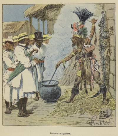 Hechiceros malgaches de after Louis Charles Bombled