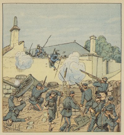 Sorpresa de la barricada de la calle Galante de after Louis Charles Bombled