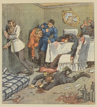 Una habitación reservada en el Hotel de France de after Louis Charles Bombled