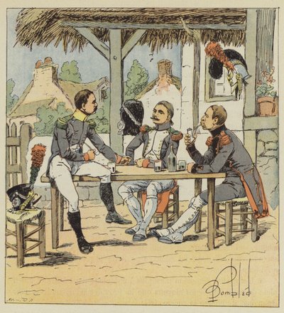 Voltigeur, cazador a pie y zapador del genio de after Louis Charles Bombled