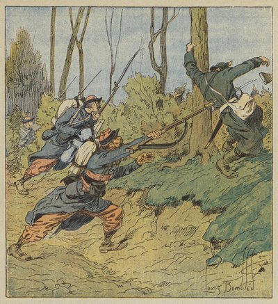 Zéfiros persiguiendo a los prusianos de after Louis Charles Bombled
