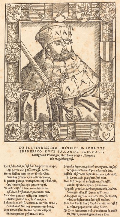 Juan Federico el Magnánimo, en Vestiduras Electorales de after Lucas Cranach the Younger