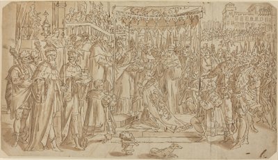 Coronación del emperador de after Maarten de Vos