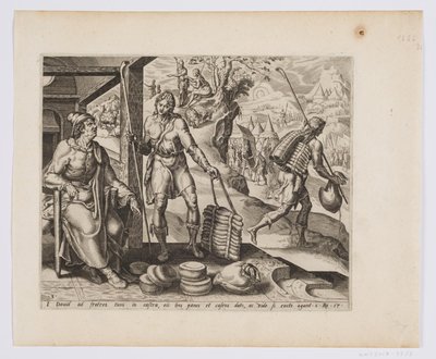 Jesse enviando a David con regalos a sus hermanos de after Maarten van Heemskerck